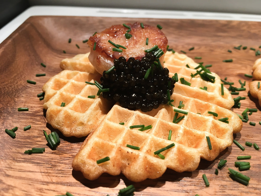Vafler, kammuslinger og caviar