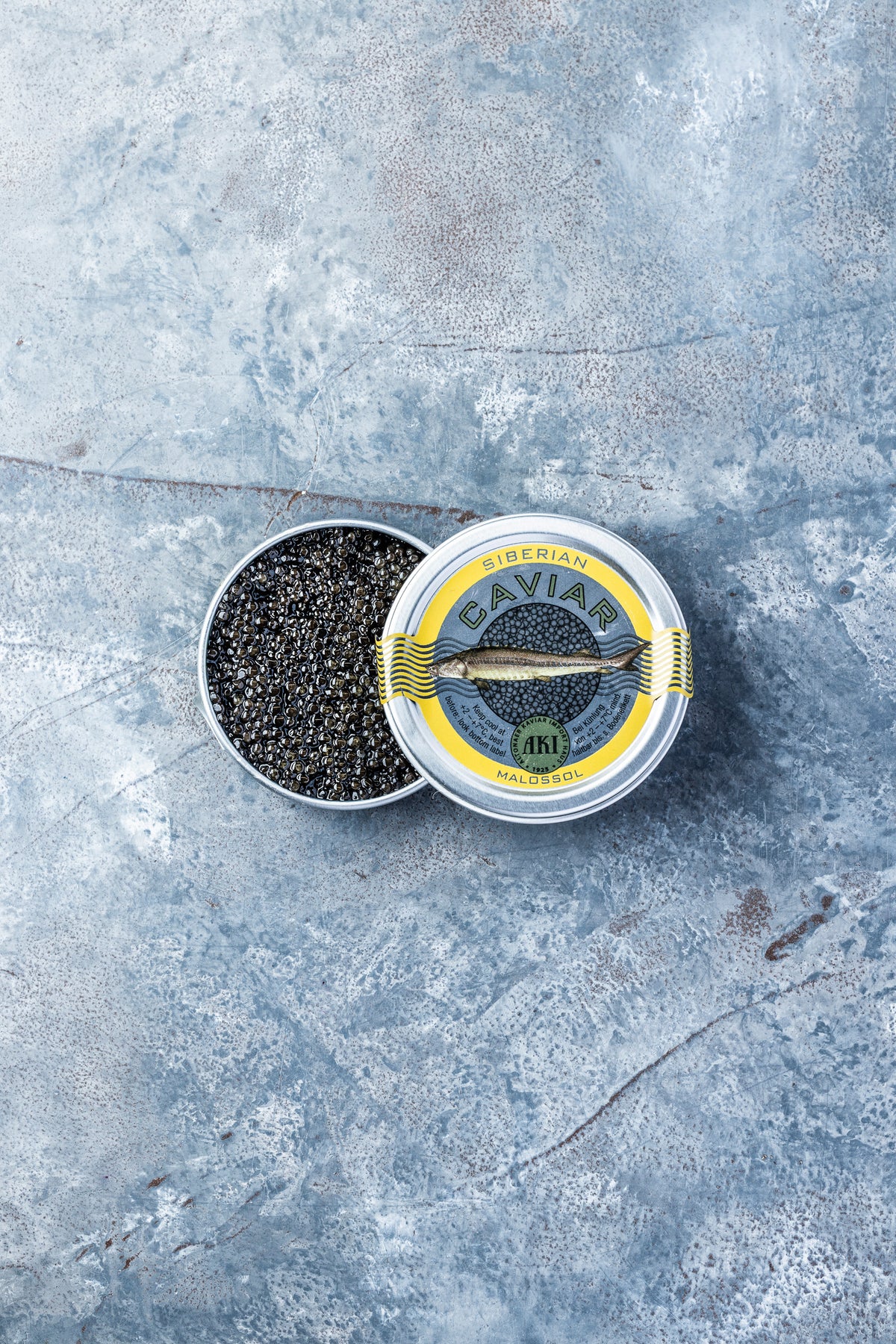 Baerii Caviar i tin dåse – premium stør caviar fra Italien